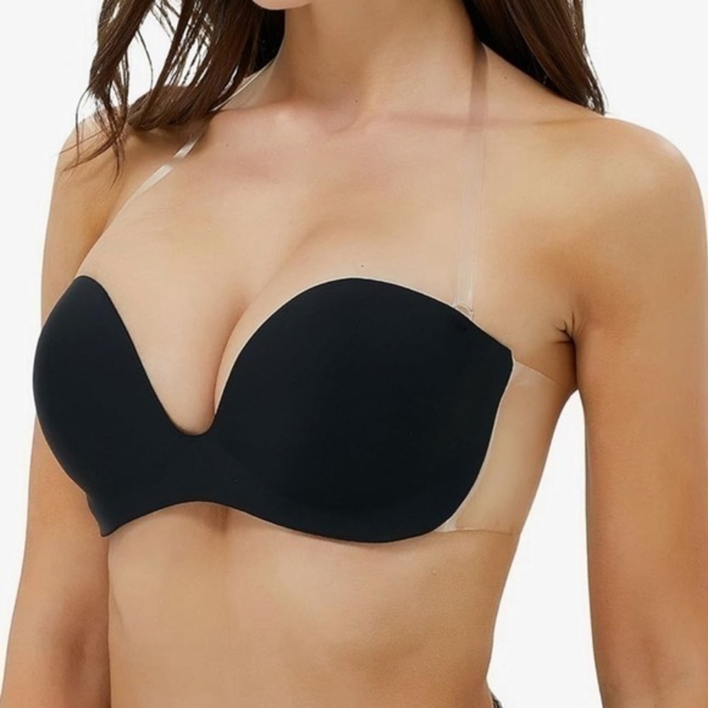 JUST BEHAVIOR Sticky Backless Push up Bras Strapless Reusable Invisible DDD